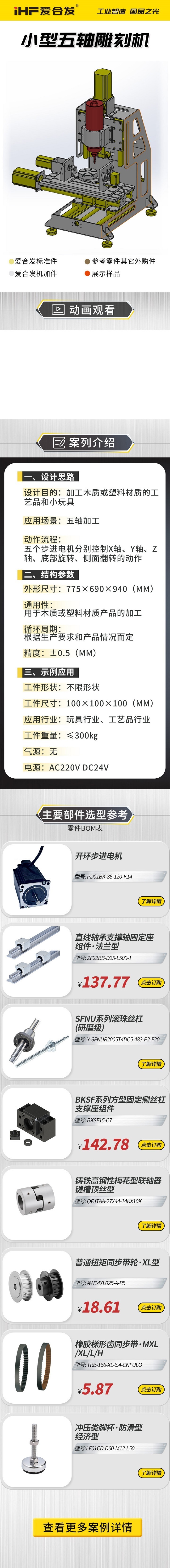 案例介绍：爱合发小型五轴雕刻机